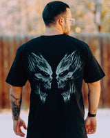 Heavyweight Club - Butterfly Skull Embroidered Oversized Tee